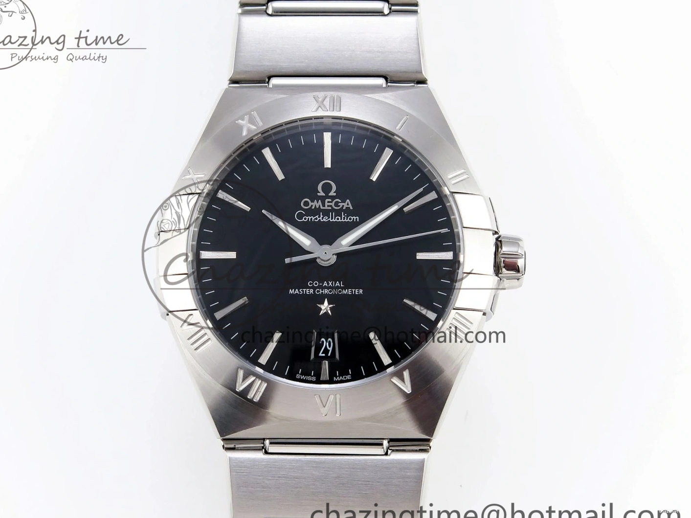 0208 Snug Constellation 39mm SS ASWF 1:1 Best Edition Black Dial on SS Bracelet A 7771